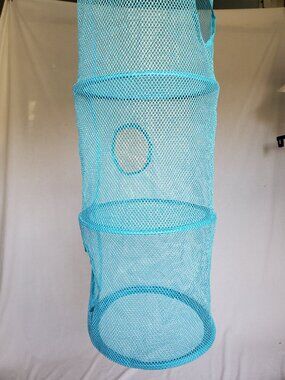 Target Aqua Blue Mesh Hanging Clothes Hamper